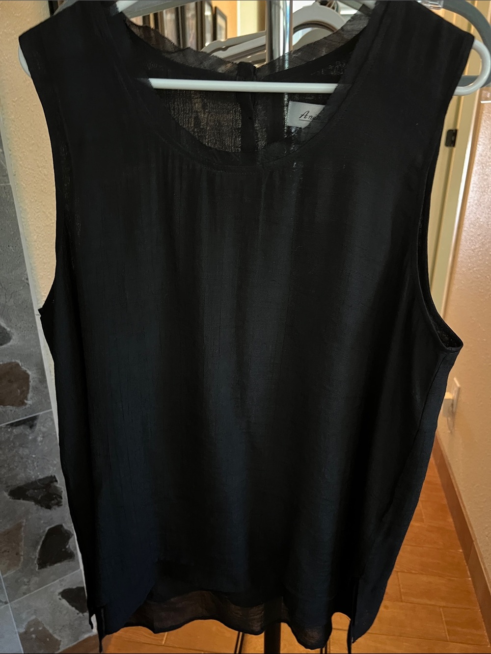 Sleeveless Black Women's Top